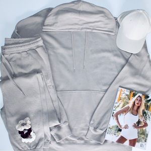 KUWALLATEE Vintage Washed Beige Sweatsuit